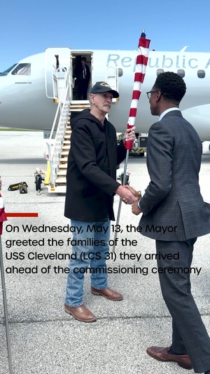 Cleveland Mayor Welcomes USS Cleveland Families and Veterans