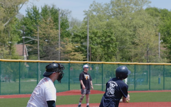 Future USS Cleveland Sailors Play Baseball at Heritage Museum