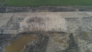 Controlled Construction detonation in Florida Everglades