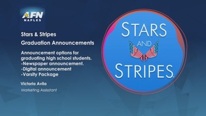 AFN Naples Social Media Excerpt - Stars & Stripes Graduation Announcements