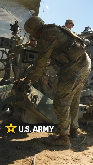 A Co, 2-77 FA Fires M777 Howitzers