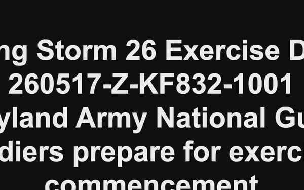 Maryland Army National Guard Soldiers prepare for exercise  commencement
