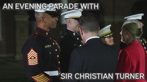 His Excellency Sir Christian Turner attends an Evening Parade