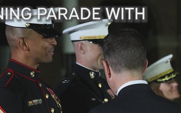 His Excellency Sir Christian Turner attends an Evening Parade