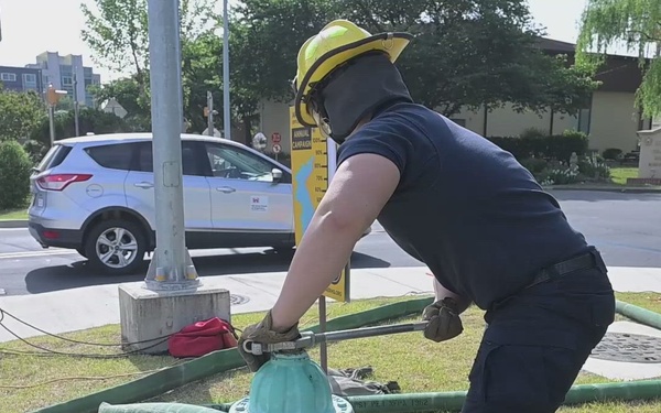 USAG Daegu Fire Department Fire Hose Inspection
