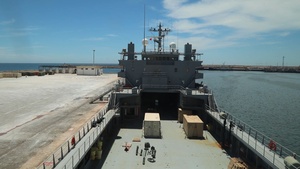 B-roll: LSV-5 crew conduct lift-on, lift-off operations during African Lion 26
