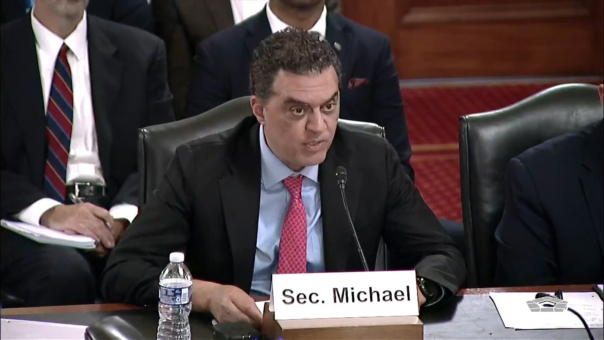 Senior War Department leaders testify on the department’s science and technology priorities during a fiscal year 2027 budget request hearing before the Senate Armed Services Committee’s emerging threats and capabilities subcommittee in Washington, May 19, 2026. Testifying are: Emil G. Michael, undersecretary of war for research and engineering; Chris Manning, deputy assistant secretary of the Army for research and technology; Dave Tremper, deputy assistant secretary of the Navy for research, development, test and evaluation; and Janet C. Wolfson, associate deputy assistant secretary of the Air Force for technology, engineering and product support.