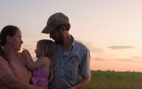Package: Rice Farmer Louisiana with Family at Dusk