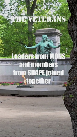 VE DAY ceremonies with SHAPE members, MONs, Belgium social media version