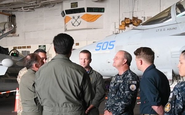 Argentine Admirals Visit the USS Nimitz