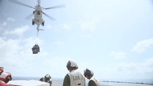 USS Tripoli Vertical Replenishment
