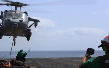 USS George H.W. Bush Vertical Replenishment