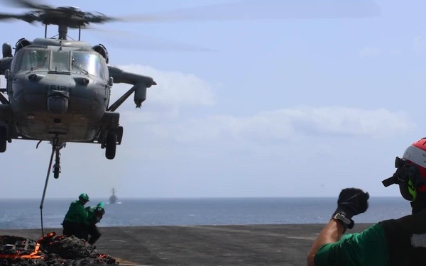 USS George H.W. Bush Vertical Replenishment