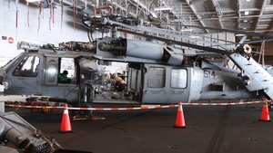 Nimitz Sailors Conduct Aircraft Maintenance