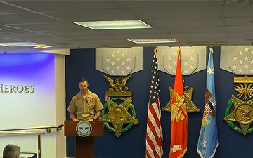 Hegseth Administers Reenlistment Oath