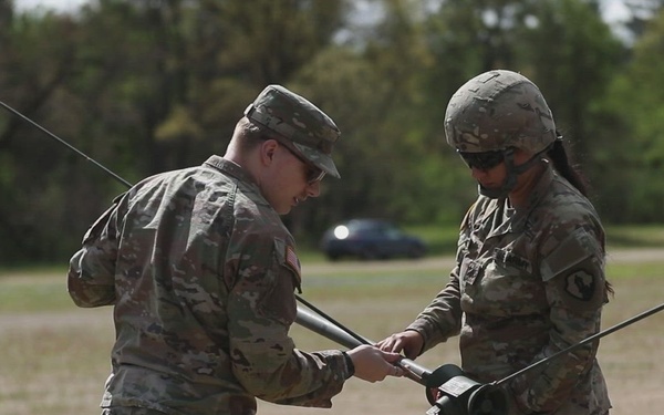 U.S. Army Soldiers Prepare Communication Systems in Preparation for the Best Squad Competition