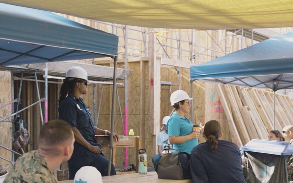 B-Roll: Service Members help Habitat for Humanity