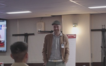 B-Roll: Brent Noll holds animation class for Service Members
