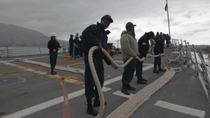 USS Bulkeley (DDG 84) pulls out of Souda Bay, Greece, May 2, 2026