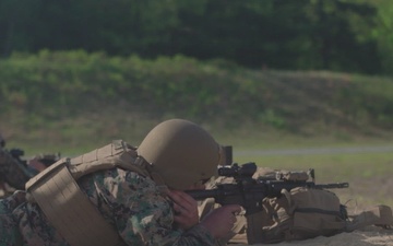U.S. Marines conduct range drills for their Combat Marksmanship Coach Reserve course