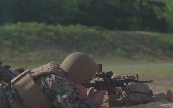 U.S. Marines conduct range drills for their Combat Marksmanship Coach Reserve course