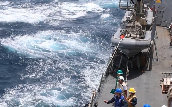 John Finn Conducts A Replenishment-at-Sea
