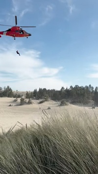 Coast Guard rescues individual involved in an all-terrain vehicle accident in Oregon Dunes National Recreation Area