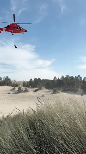Coast Guard rescues individual involved in an all-terrain vehicle accident in Oregon Dunes National Recreation Area