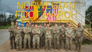 Four nations participate in the 18.6-mile Norwegian Foot March in Lithuania (Vertical)