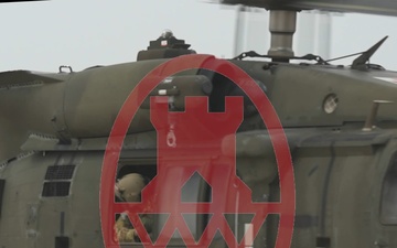 The 315th Engineer Battalion conducts aviation medical training