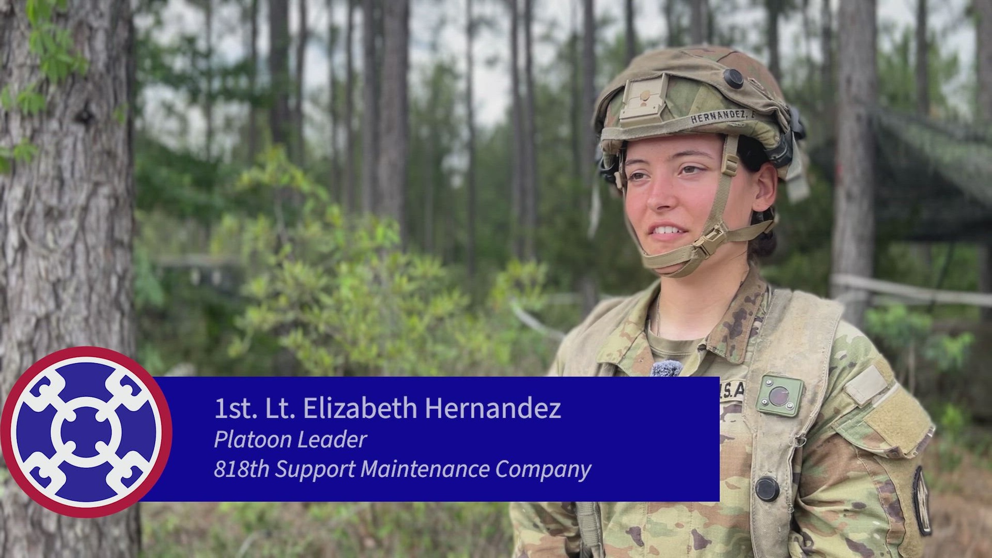 1st Lt. Elizabeth Hernandez, a platoon leader with the 818th Support Maintenance Company out of Fort Meade, Maryland and a clinic medical assistant, shares how her journey in the Army Reserve has shaped her as a leader.