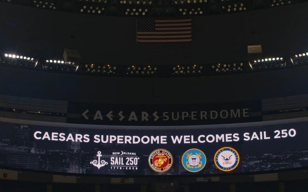 Sail 250 New Orleans: U.S. Marines and Sailors Physically Train at the Ceasars Superdome