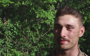 Pfc. Aiden Chilson explains why he competes in the Army Reserve Best Squad Competition