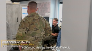 U.S. Army Corps of Engineers Command Sgt. Maj. Galick Visits the Buffalo District