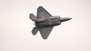 F-22 Demonstration Team performs at 2026 Soar and Shore Airshow