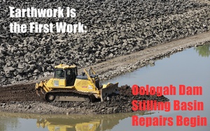 Earthwork Begins Oologah Stilling Basin Repair