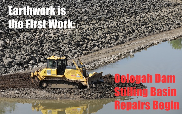 Earthwork Begins Oologah Stilling Basin Repair