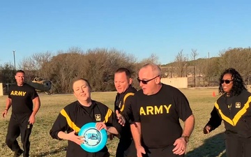 Bravo Branch Soldiers Build Morale with Sunday Morning Frisbee Game