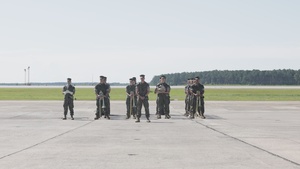 VMA-223 Harrier sundown ceremony
