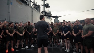 SW Conducts PT with USS Boxer (LHD 4)