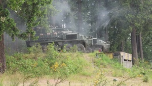 B-Roll of 1st Battalion, 23rd Infantry Regiment firing 30mm during the Life Fire Exercise