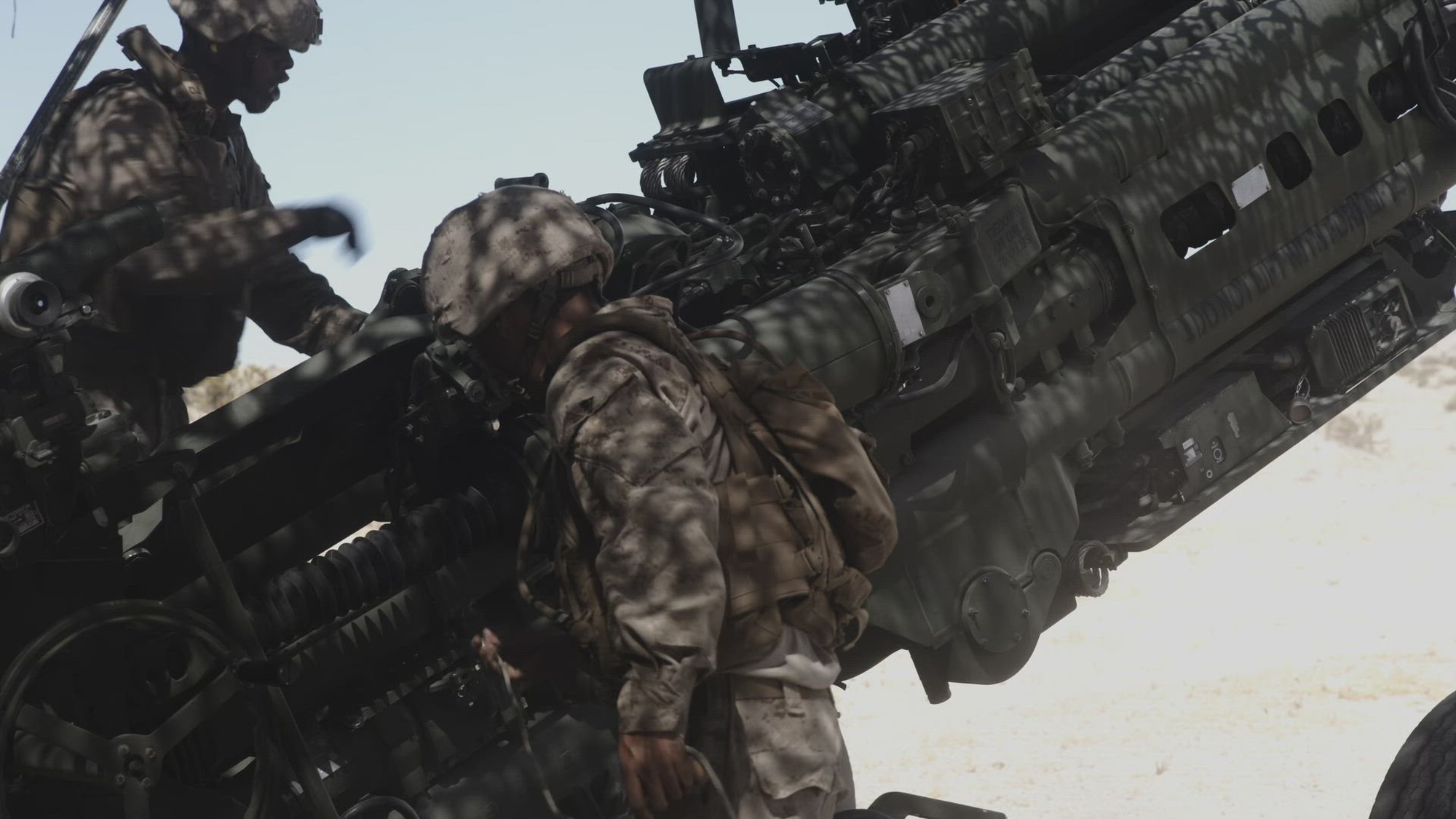 U.S. Marines with November Battery, 5th Battalion, 14th Marine Regiment, execute a live fire exercise during Integrated Training Exercise 3-26, Marine Corps Air Ground Combat Center Twentynine Palms, California, June 4, 2026. ITX is designed to generate combat readiness and ensure the Reserve Component provides critical strategic depth to the Total Force. From complex combined arms maneuvers to all-domain integration, these Marines are proving that they are ready to augment, reinforce, and fight alongside the active component at a moment's notice. (U.S. Marine Corps video by Cpl. Carlina Holland)