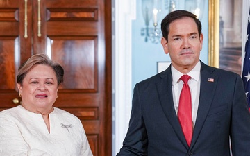 Secretary of State Marco Rubio meets with Philippine Foreign Secretary Maria Theresa Lazaro