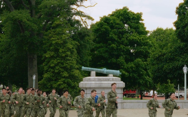 USNA Class of 2028 participate in the Severn Shellback Ceremony.