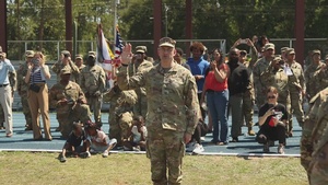 Dogface Soldiers and new enlistees recite oath of enlistment