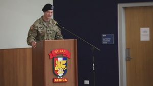 B-roll: US Army Capt. Joseph Bernitz shares remarks during a change of command ceremony