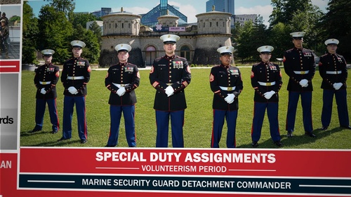 Special Duty Assignments volunteerism FY28 – Marine Security Guard Detachment Commander Duty