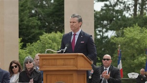 Hegseth Commemorates D-Day in France  