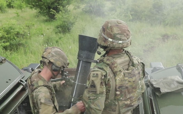1 Battalion, 36th Infantry Regiment, 1st Armored Division Conduct Mortar Training and Evaluation at Novo Selo Training Area