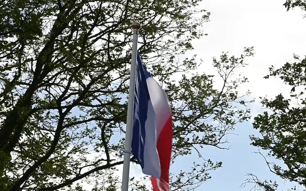 U.S. and French service members gather at Eighth Air Force Ceremony
